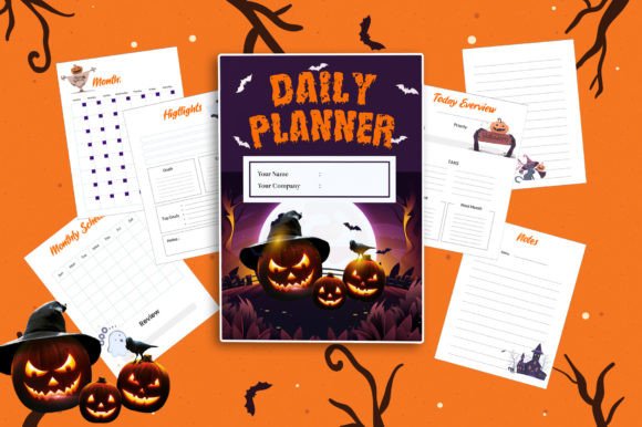 Download Halloween Planner Interior and Stickers - Premium Resources