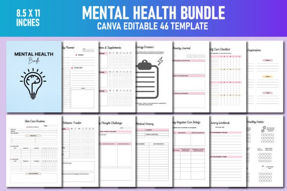 Download Mental Health Bundle Canva KDP - Mental health Collection