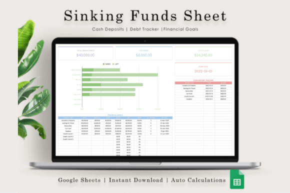 Download Sinking Funds Google Sheets,Budget Sheet - Premium Resources