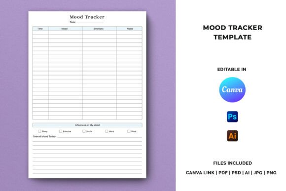 Download Mood Tracker Template - KDP Interior - Premium Bundle