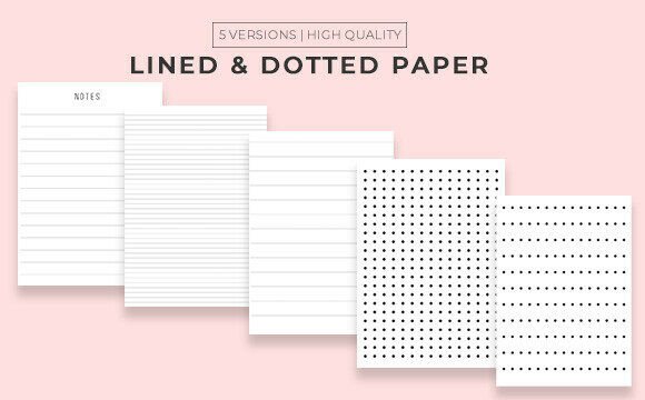 Download Minimalist Line &amp; Dot Grid Planner Pages - Premium Bundle