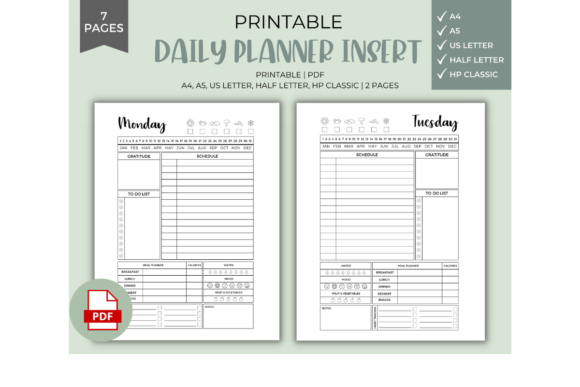 Download Daily Planner Inserts - Daily planner inserts Collection