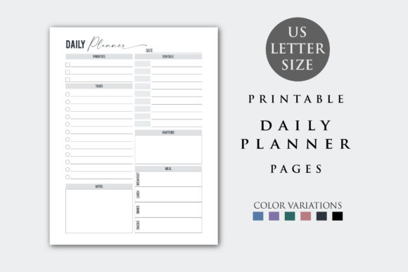 Download Letter Size Daily Planner Inserts - Daily planner inserts Collection